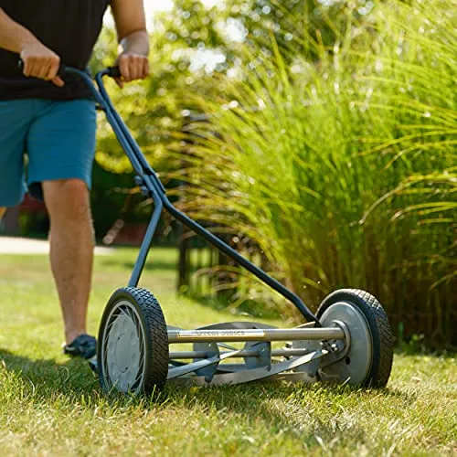 Great States 415-16 16-Inch 5-Blade Push Reel Lawn Mower, 16-Inch, 5-Blade, Silver