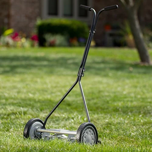 Great States 415-16 16-Inch 5-Blade Push Reel Lawn Mower, 16-Inch, 5-Blade, Silver
