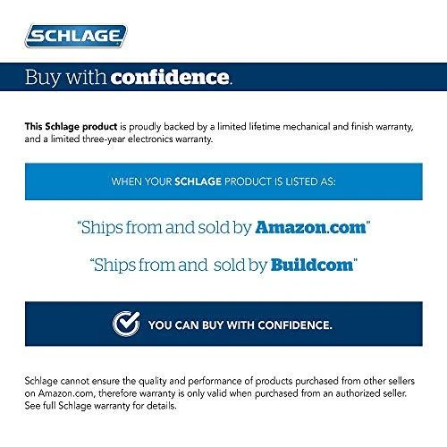 Schlage BE489WB CEN 625 Encode Deadbolt Smart Lock | WiFi Touchscreen Keypad, Bright Chrome