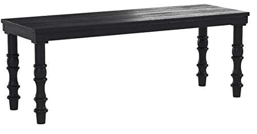 Signature Design by Ashley Dannerville Rustic Cotage Accent Bench, Antique Black