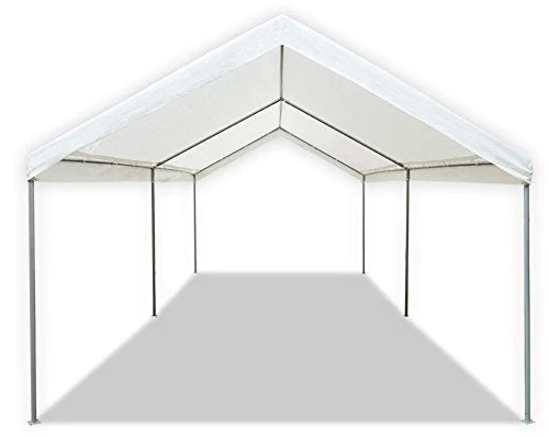 Caravan Canopy Domain 10 x 20 Foot Straight Leg Instant Canopy Tent Set, White