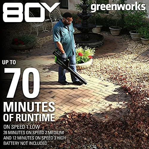 Greenworks Pro 80V 125 MPH - 500CFM Cordless Blower, Tool Only, GBL80320