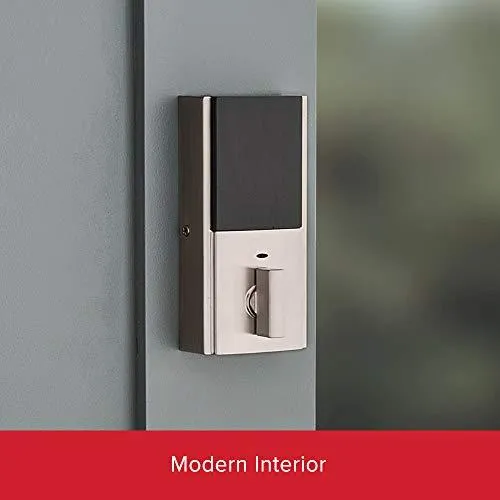 Kwikset 99140-019 SmartCode 914 Modern Contemporary Smart Lock Keypad Electronic Deadbolt With SmartKey Security and Z-Wave Plus, Satin Nickel