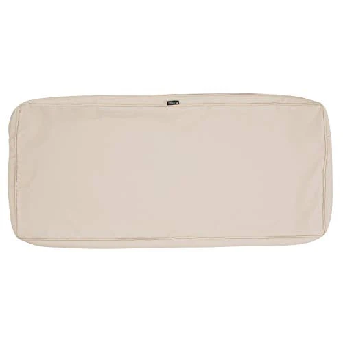 Classic Accessories Montlake Water-Resistant 59 x 18 x 3 Inch Outdoor Bench/Settee Cushion, Patio Furniture Swing Cushion, Antique Beige, Patio Loveseat Cushion