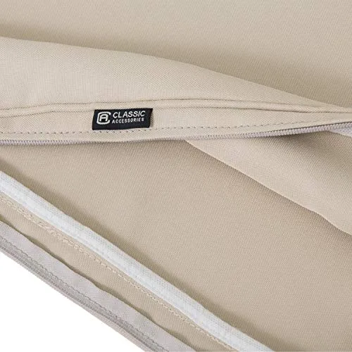 Classic Accessories Montlake Water-Resistant 59 x 18 x 3 Inch Outdoor Bench/Settee Cushion, Patio Furniture Swing Cushion, Antique Beige, Patio Loveseat Cushion