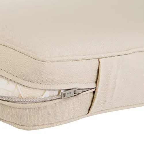 Classic Accessories Montlake Water-Resistant 59 x 18 x 3 Inch Outdoor Bench/Settee Cushion, Patio Furniture Swing Cushion, Antique Beige, Patio Loveseat Cushion