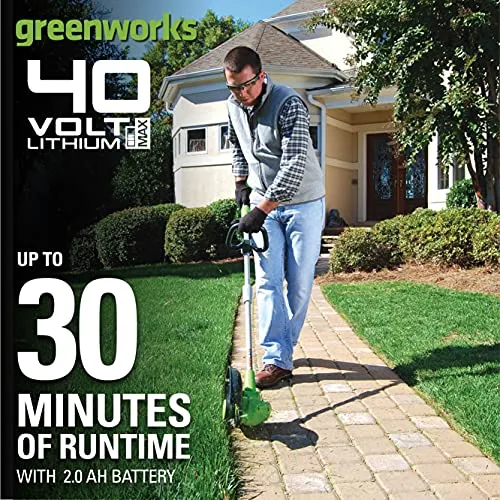 Greenworks 40V 13" Cordless String Trimmer / Edger, 2.0Ah Battery and Charger Included