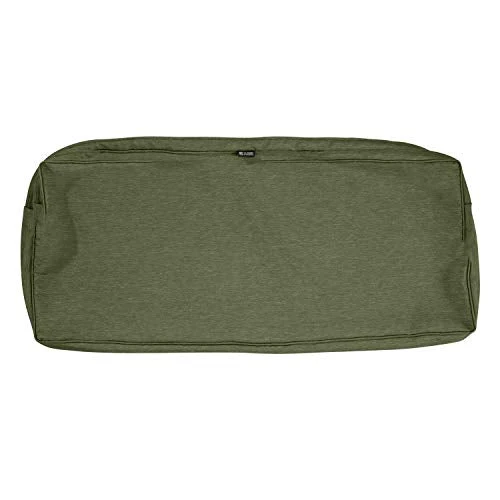 Classic Accessories Montlake Water-Resistant 59 x 18 x 3 Inch Outdoor Bench/Settee Cushion, Patio Furniture Swing Cushion, Heather Fern Green, Patio Loveseat Cushion