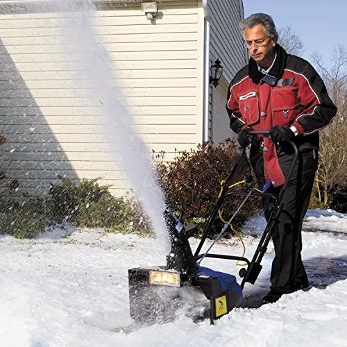 Snow Joe SJ623E 18-Inch 15-Amp Electric Single Stage Snow Thrower w/Headlights, Blue Clearing Width, Motor