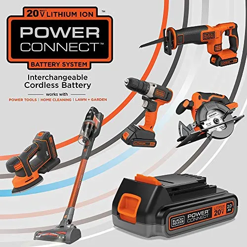 BLACK+DECKER 20V MAX* Cordless Sweeper with Power Boost (LSW321)