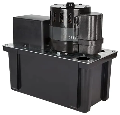 Little Giant VCL-45ULS 115 Volt, 1/5 HP, 450 GPH, Automatic Condensate Removal Pump with 1-Gallon Tank and Safety Switch, 6-Ft. Cord, Black, 553240