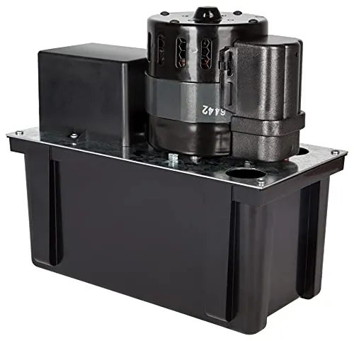 Little Giant VCL-45ULS 115 Volt, 1/5 HP, 450 GPH, Automatic Condensate Removal Pump with 1-Gallon Tank and Safety Switch, 6-Ft. Cord, Black, 553240
