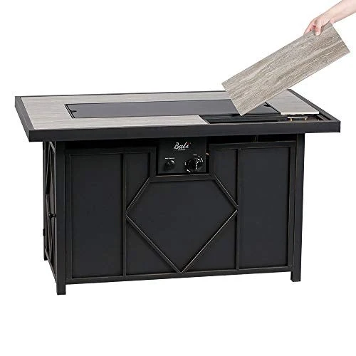 BALI OUTDOORS Fire Pit Propane Gas FirePit Table Rectangular Tabletop 42in 60,000BTU