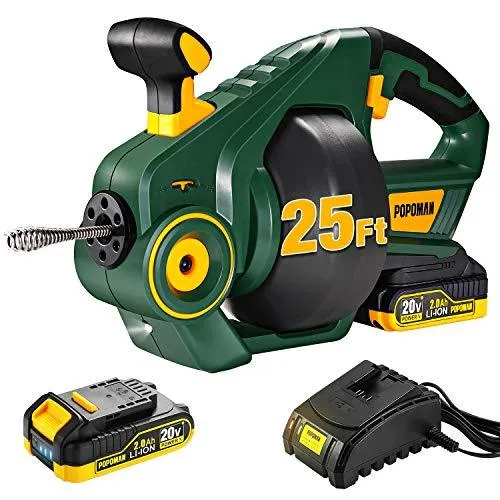Drain Auger, Automatic Plumbing Snake, 25Ft(7.6m), 20-Volt MAX Li-Ion, Perfect Cordless Drain Clog Remover, Power Tool for 3/4" to 3" Pipes, Replaceable Flexible Shaft - MTW700B