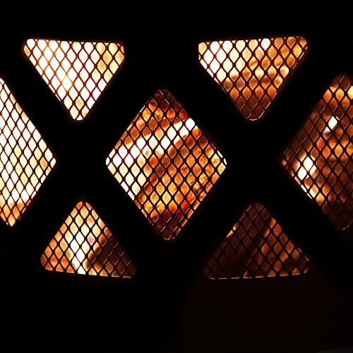 BALI OUTDOORS Fire Pits Outdoor Wood Burning, Wood Fire Pit with Cooking Grate Outdoor Fireplace with Cooking Grill Firepit Grill, Black