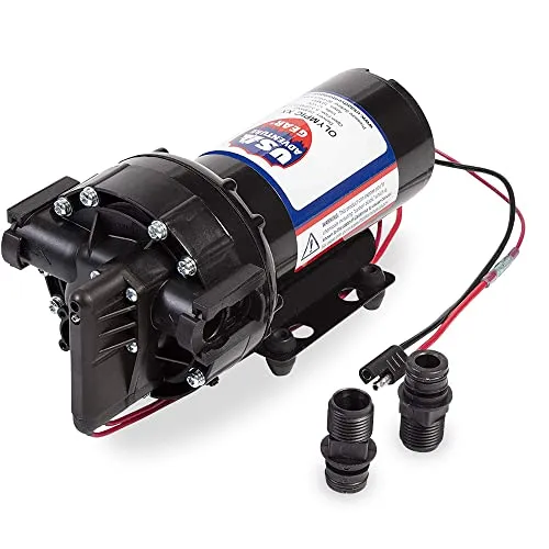 USA Adventure Gear ProGear 5550 High Pressure Professional Grade Washdown Water Pump | Made in the USA | 12 Volt DC | 5.75GPM | 14 Foot Lift | 80 PSI Pressure | Corrosion Resistant | Sealed Switch