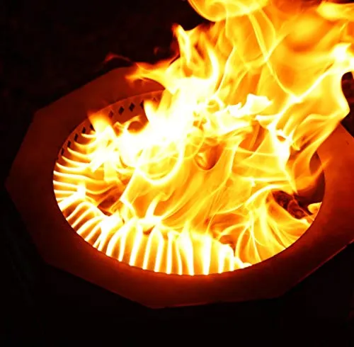 Smokeless Fire Pit for Outdoor Wood Pellet Burning Spark Bowl with Portable Carrying Bag, Firepit Grill of Fireplace Stove for Picnic Camping Cooking on Beach - M