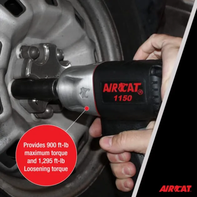 AIRCAT 1150 1/2-Inch Drive "Killer Torque" Composite Impact Wrench 1295 ft-lbs