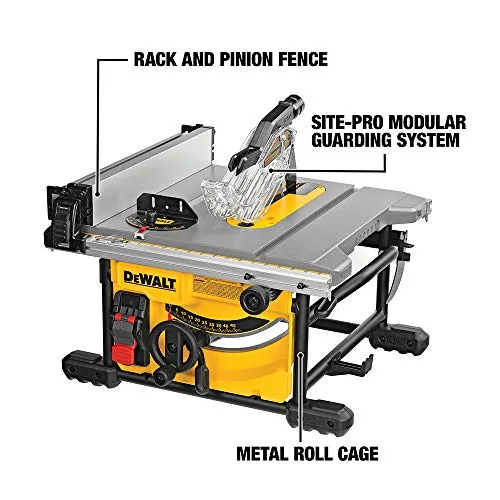 DEWALT Table Saw for Jobsite, Compact, 8-1/4-Inch (DWE7485)