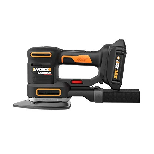 WORX WX820L.2 20V 2.0Ah Cordless Multi-Purpose Sander with 2 Batteries and 1 Charger