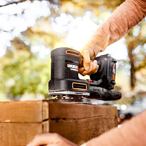 WORX WX820L.2 20V 2.0Ah Cordless Multi-Purpose Sander with 2 Batteries and 1 Charger