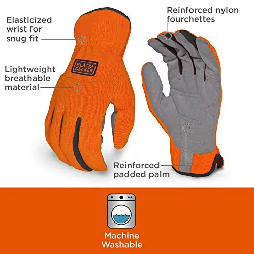 BLACK+DECKER 40V MAX Cordless Sweeper with Easy-Fit All Purpose Glove (LSW36 & BD505L)