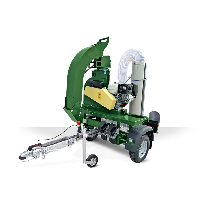 Aspirateur de feuilles thermique sur châssis route TORNADO NEGRI T13/T20