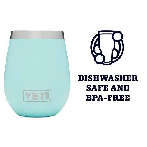 YETI Rambler 10 oz Stainless Steel Vacuum Insulated Wine Tumbler, 2 Pack, Seafoam