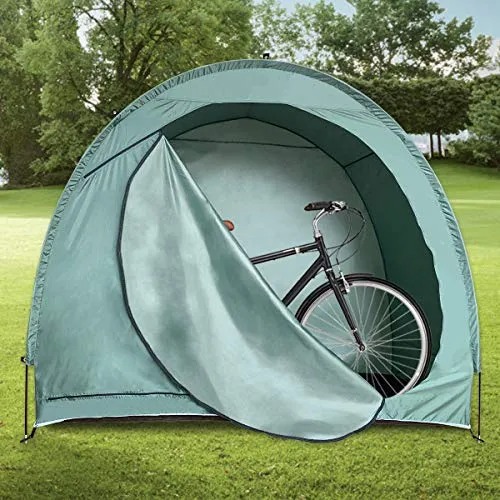 H&ZT Bike Cover Storage Tent Tricycle Cover Storage Shed Tent Durable Polyester Waterproof Anti-Dust Portable Foldable Bike Tent (78 x 63 x 33 inches)