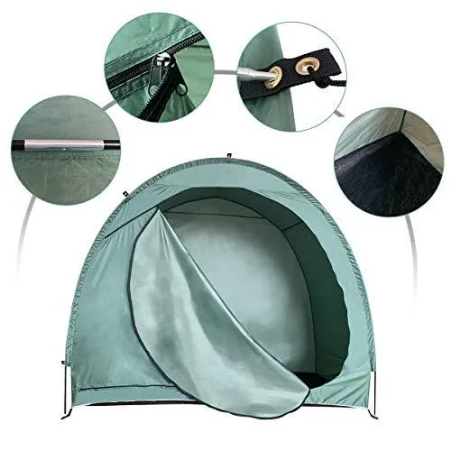H&ZT Bike Cover Storage Tent Tricycle Cover Storage Shed Tent Durable Polyester Waterproof Anti-Dust Portable Foldable Bike Tent (78 x 63 x 33 inches)