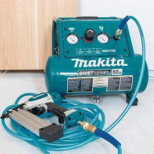 Makita MAC210Q Quiet Series, 1 HP, 2 Gallon, Oil-Free, Electric Air Compressor