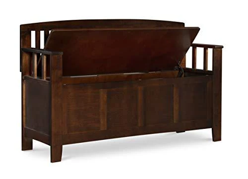 Linon Home Dcor Linon Home Decor Cynthia Storage Bench, 50"w x 17.25"d x 32"h, Walnut