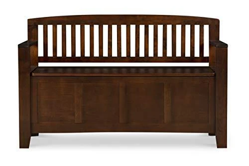 Linon Home Dcor Linon Home Decor Cynthia Storage Bench, 50"w x 17.25"d x 32"h, Walnut