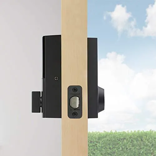 Kwikset 99190-004 Contemporary Premis Touchscreen Keyless Entry Smart Deadbolt Door Lock Works with Apple HomeKit Featuring SmartKey Security, Iron Black