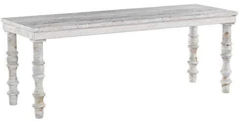 Signature Design by Ashley Dannerville Distressed Vintage Accent Bench, Antique White