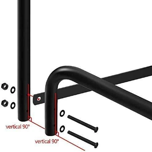 Amagabeli 4ft Firewood Rack Outdoor Log Rack Holder Fireplace Heavy Duty Wood Stacker Patio Deck Metal Kindling Logs Storage Stand Steel Tubular Wood Pile Racks Outside Accessories Black without Cover