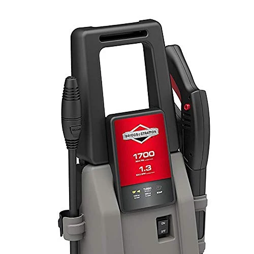 Briggs & Stratton S1700 1700 MAX PSI at 1.0 GPM Electric Pressure Washer with Detergent Injection, 26-Foot High-Pressure Hose, and Turbo Nozzle
