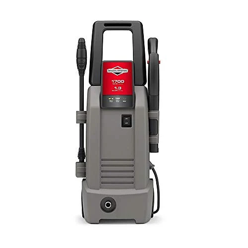 Briggs & Stratton S1700 1700 MAX PSI at 1.0 GPM Electric Pressure Washer with Detergent Injection, 26-Foot High-Pressure Hose, and Turbo Nozzle