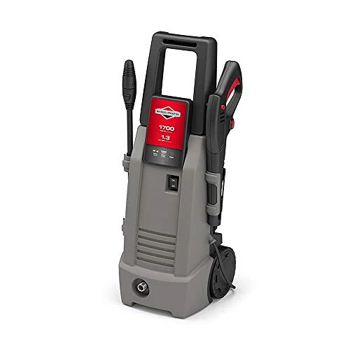 Briggs & Stratton S1700 1700 MAX PSI at 1.0 GPM Electric Pressure Washer with Detergent Injection, 26-Foot High-Pressure Hose, and Turbo Nozzle