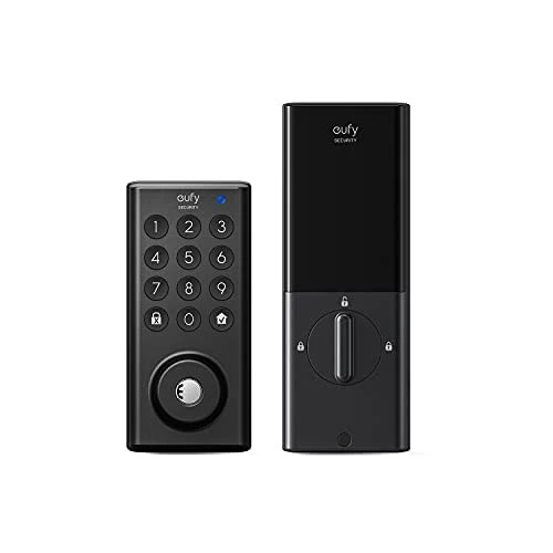 eufy Security Keyless Entry Door Lock, App Control, Bluetooth Electronic Deadbolt, BHMA Certified, IPX3 Weatherproof Protection, Compatible with Wi-Fi Bridge (Sold Separately)