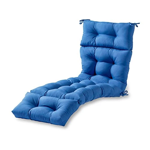 Greendale Home Fashions 72-Inch Indoor/Outdoor Chaise Lounger Cushion, Marine Blue