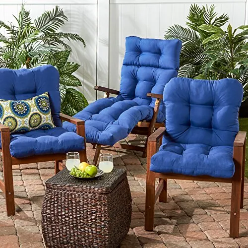 Greendale Home Fashions 72-Inch Indoor/Outdoor Chaise Lounger Cushion, Marine Blue