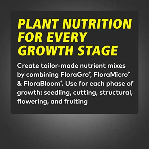 General Hydroponics Flora Grow, Bloom, Micro Combo Fertilizer set, 1 Gallon (Pack of 3)