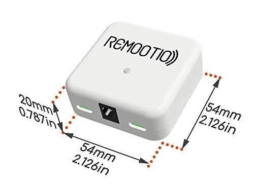 Remootio 2 WiFi and Bluetooth Smart Garage Door Opener with iOS and Android App, Amazon Alexa, Google Home, SmartThings, Siri Shortcuts. with Sensor and Power Adapter.