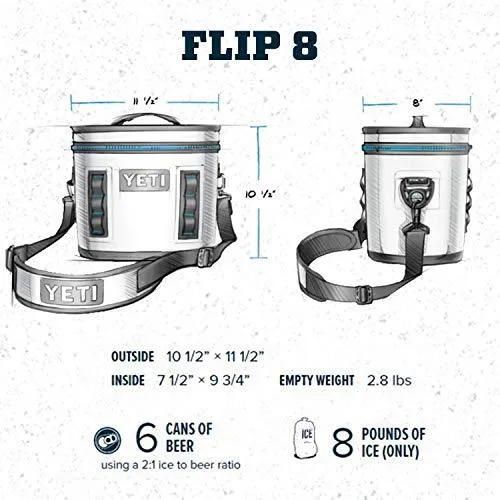 YETI Hopper Flip 8 Portable Cooler, Aquifer Blue