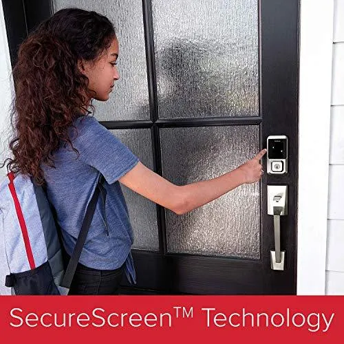 Kwikset 99390-001 Halo Wi-Fi Smart Lock Keyless Entry Electronic Touchscreen Deadbolt Featuring SmartKey Security, Satin Nickel