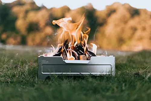 WOLF GRIZZLY Fire Safe; A Portable, Foldable Fire Pit for Outside Cooking and Bonfires