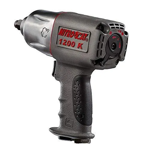 NitroCat 1200-K 1/2-Inch Kevlar Composite Air Impact Wrench With Twin Clutch Mechanism