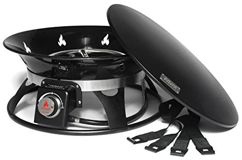 Outland Living Model 863 Portable Propane Fire Pit, 21-Inch Diameter 58,000 BTU Smokless for Camping RV Backyard Deck Patio, Black