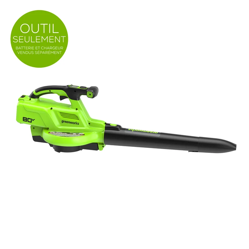 Greenworks 80V 3-in-1 Blower Vacuum – 520 CFM, 240 MPH (Tool Only)